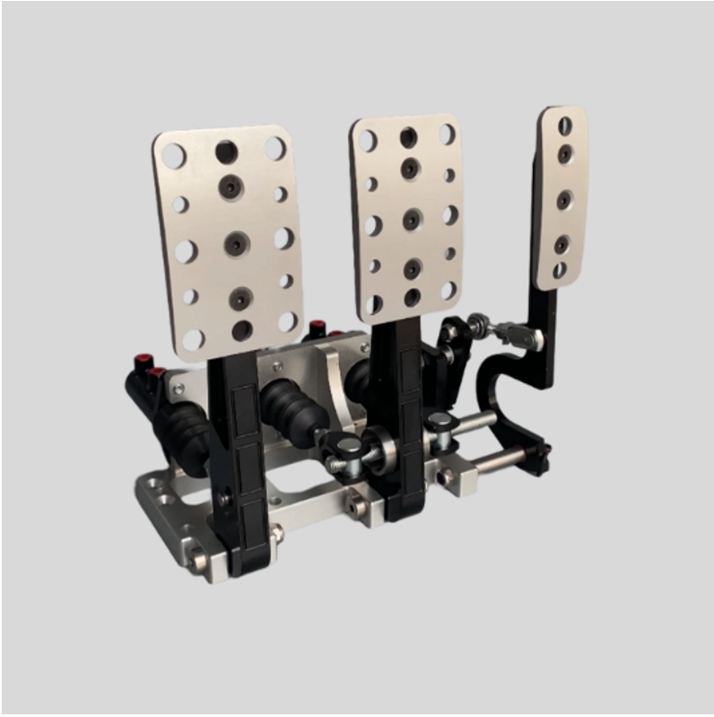 Pedal box PBX-F3 floor mount 3 pedals clutch, brake, throttle mesh plate